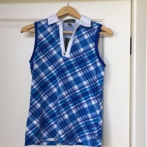 Sleeveless golf top, size S.